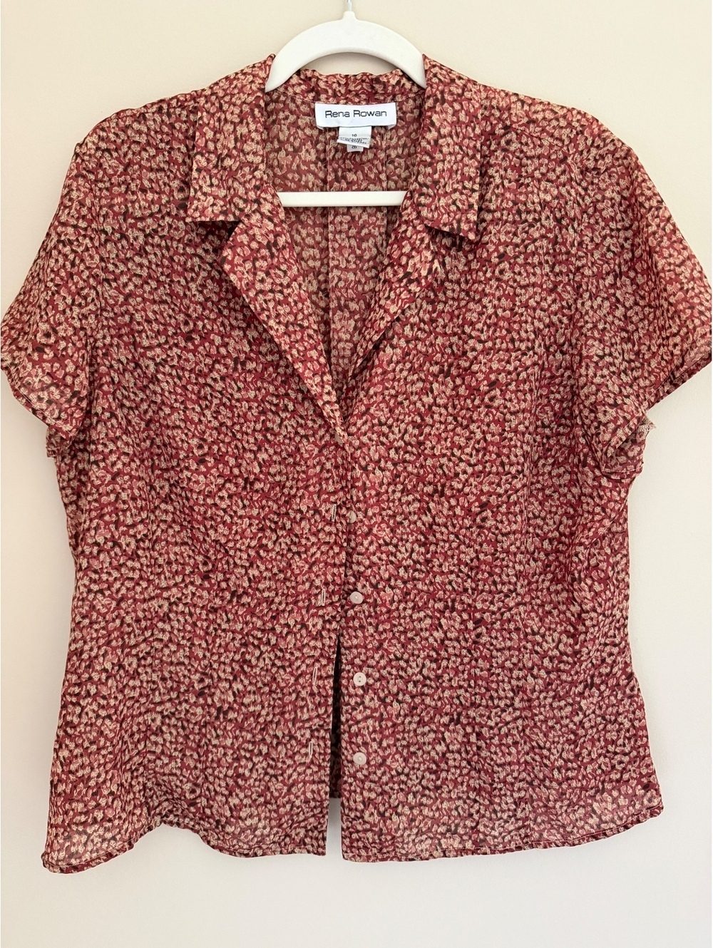 Vtg M/L Rena Rowan button-up